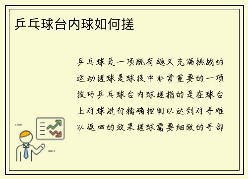 乒乓球台内球如何搓